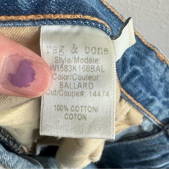 Rag & Bone X Boyfriend Embroidered Jeans Women's 30 Distressed Streetwear Boho - Picture 5 of 14